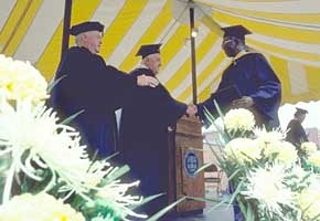 Student receiving a diploma