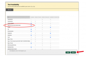 Screenshot of the Tool Availability screen with "Akindi: print and score bubble sheets"…