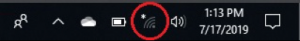 Image showing the "Network Icon" in the "Task Bar".